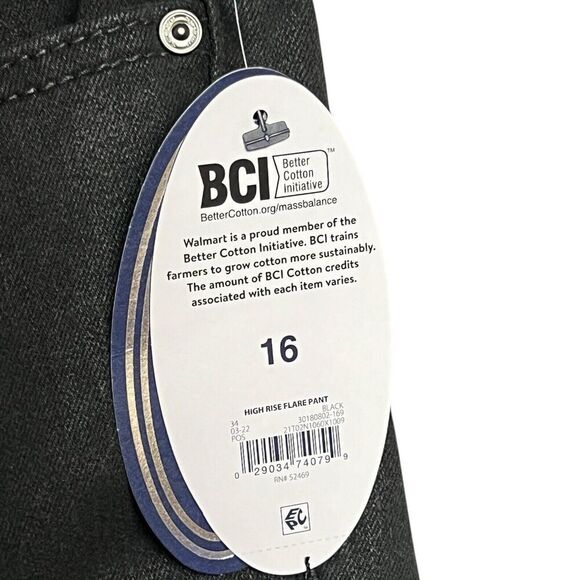 Scoop Pants Black NEW‎ High Rise Flare Leg Opening Women Size 16 - Picture 4 of 16